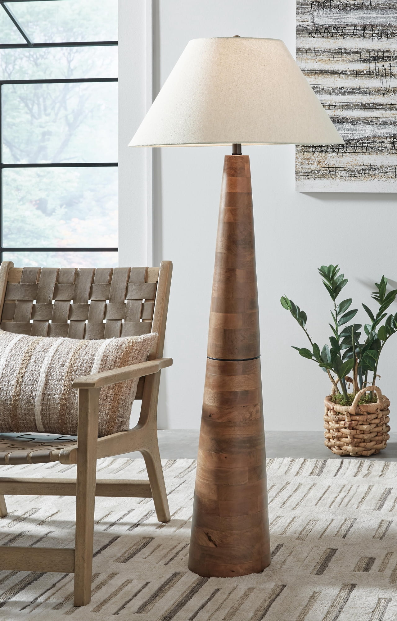 Signature Design by Ashley Danset Wood Based Floor Lamp