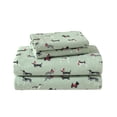 thumbnail image 1 of Juego de Sábanas Laura Ashley de Franela de Algodón para Cama Individual con Diseño Holiday Pups, 1 of 9