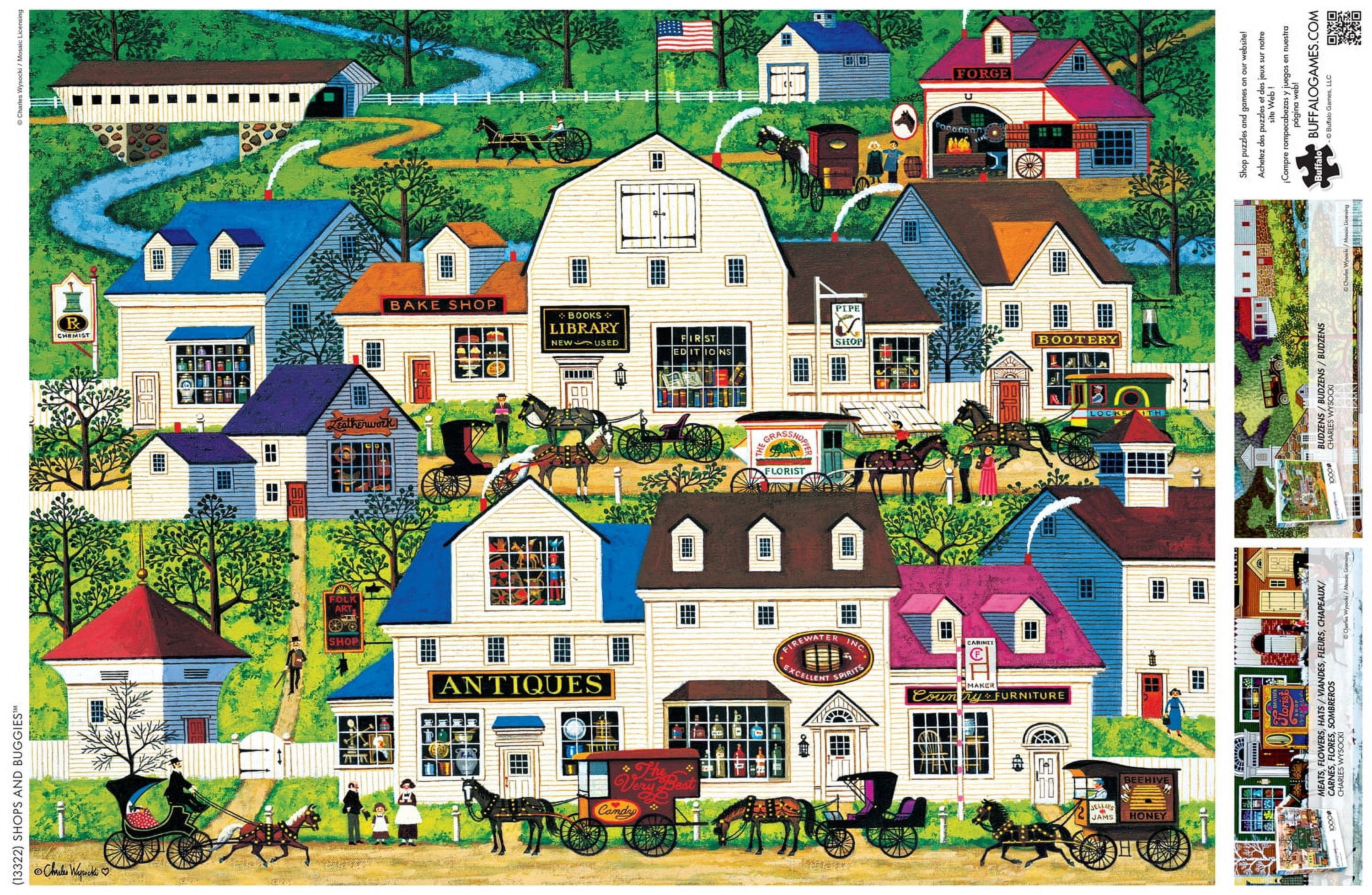 Buffalo Games 1000-Piece Charles Wysocki Shops and Buggies Adult Interlocking Jigsaw Puzzle