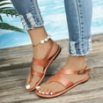 thumbnail image 3 of THDHVS Womens Dress Shoes,Fashion Casual Round Head Comfy Sandals Beach Casual Shoes Brown7.5, 3 of 7