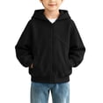 thumbnail image 3 of VIPOIN Boys Girls Zip‑Up Hoodie, Raglan Long Sleeve Soft Sweatshirt with Pockets, Sizes 5-16 Years, 3 of 8