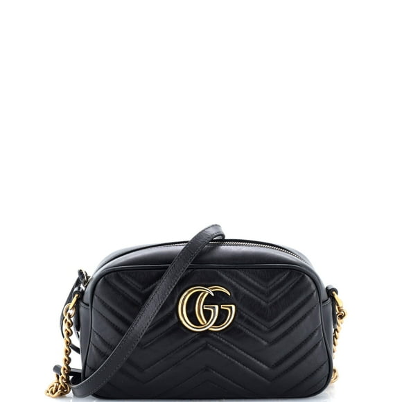 Pre-Owned GG Marmont Shoulder Bag Matelasse Leather Small By Rebag