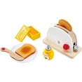 thumbnail image 2 of Set de tostadora Pretend Play en forma de madera blanca para niños en edad preescolar, 2 of 6