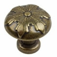 thumbnail image 2 of GlideRite 1-1/8 in. Round Snowflake Cabinet Knob, Antique Brass, Pack of 25, 2 of 5
