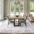 thumbnail image 4 of ARJINCUTE Distressed Abstract Beige Orange Area Rugs 9'x12', Low Pile Machine Washable Non-Slip, 4 of 8