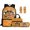 Orange Capybara, variant on Jeiento Galaxy 17 Inch Kids Backpack Set of 5 for Girls Cute Cat Lightweight School Bag with Lunch Bag, Pencil Case and Bookmarks Breathable School Backpack for 9-12 Years Old
