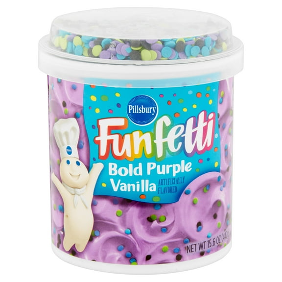Pillsbury Funfetti Bold Purple Vanilla Frosting, 15.6 oz