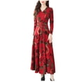 thumbnail image 1 of Vestido Largo Hasta La Rodilla Con Cuello en V Y Manga Con Cuello en V Para Mujer de Invierno Odeerbi ODB114137, 1 of 5
