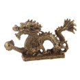 thumbnail image 1 of Ornements de dragon porte-bonheur en laiton, artisanat, décorations de bureau pour la maison, le bureau, collection, cadeau, 1 of 4