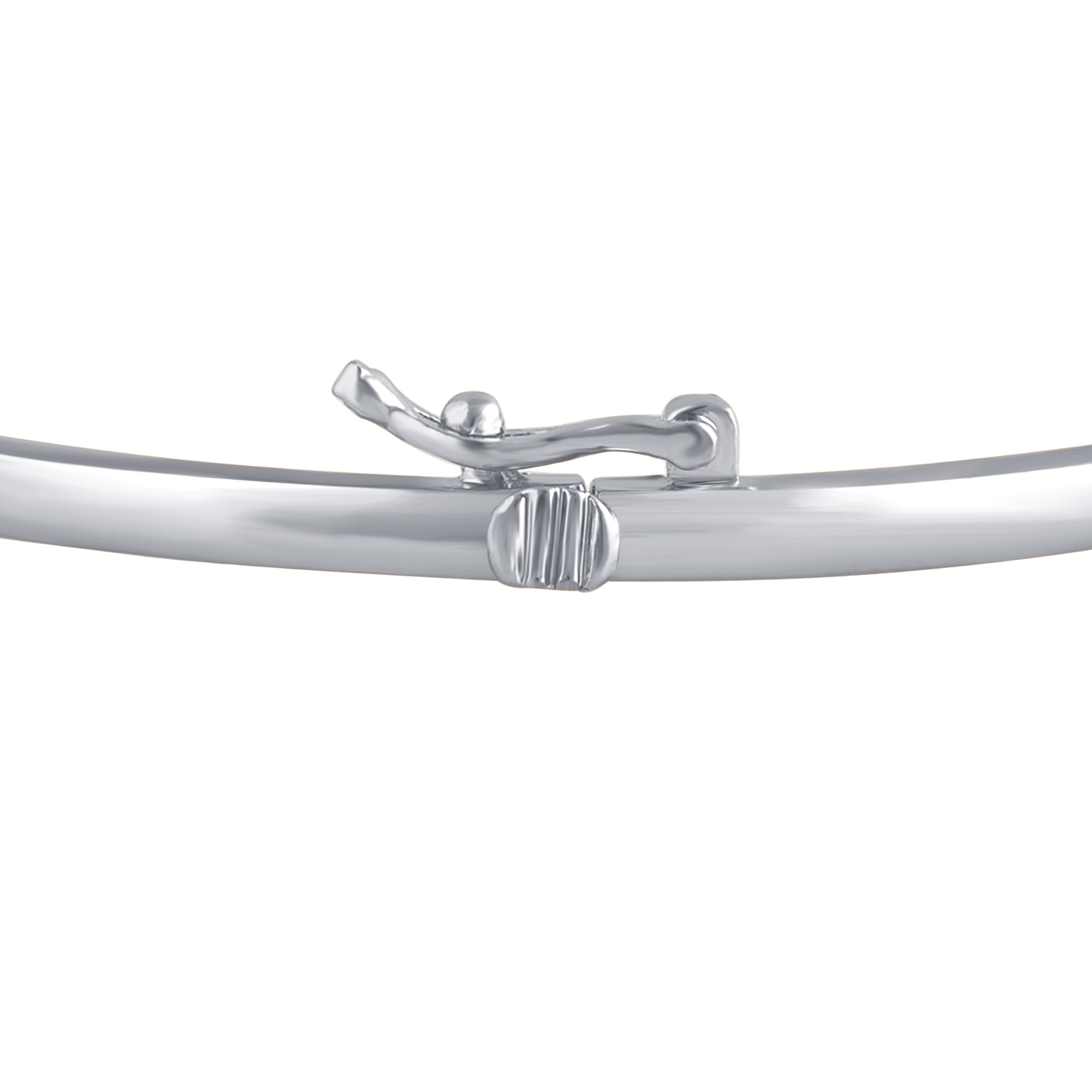Arista Diamond Accent Silvertone and 14K Gold over Brass Fashion 3-Bangle Set.