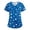 60#(Hot Pink), variant on Women's Patriotic Scrub Tops American Flag Print V-Neck Short Sleeve Nurse Work Uniform 4th of July Shirt with Pockets (Hot Pink,XL)