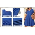 thumbnail image 6 of WellSize Plus size Dresses For Women Floral Casual V Neck Short Sleeve Sundresses Midi Summer Dress with Pockets, 6 of 8