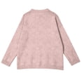 thumbnail image 3 of TOMVIGX Women's Fall Floral Embossed Knit Cardigan - Loose Fit Long Sleeve Button Down Sweater Coat Soft Round Neck Casual Outerwear for Autumn Winter Layering, 3 of 8