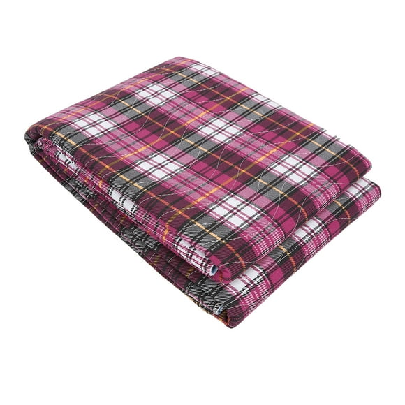 Almohadilla De Cama Para Incontinencia Lavable De Gran Absorción, Cuadros Morados, Lavable A Máquina, Súper Absorbente, Impermeable, Transpirable Almohadilla Para Cama Para