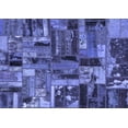 thumbnail image 1 of Ahgly Company Machine Washable Indoor Rectangle Patchwork Blue Transitional Area Rugs, 8' x 12', 1 of 4