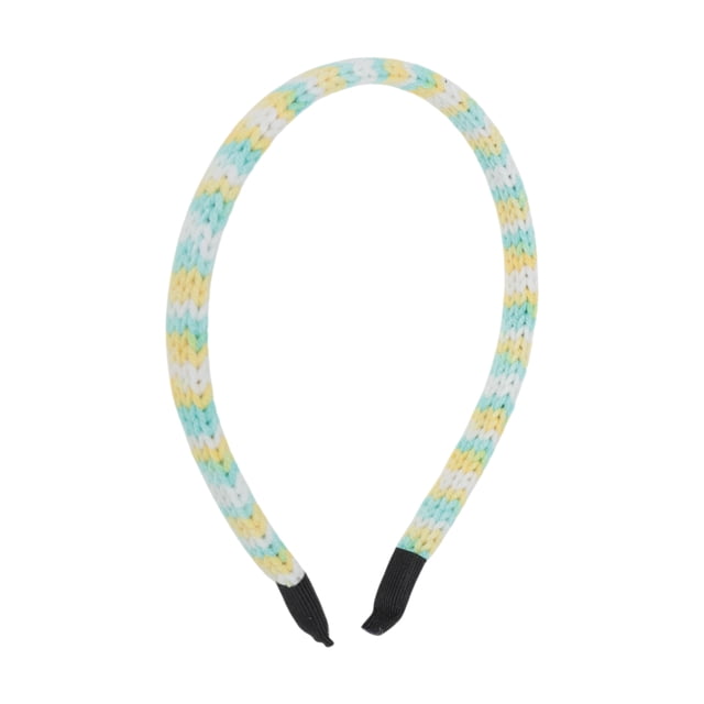 Accesorios para el cabello de lana de punto 1 Pc Headband Unique Bargains para mujeres Amarillo Verde