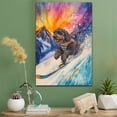 thumbnail image 2 of Spinone Italiano Dog Canvas Skiing Stretched Canvas Size 8x12 – Funny Spinone Italiano Dog Canvas Wall Decor, Funny Dog Wall Art for Skiing Room, 2 of 5