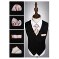 thumbnail image 6 of 3pcs Boys Pre-Tied Neckties & Pocket Square Set Adjustable Neck Strap Tie for Kids School, 6 of 8