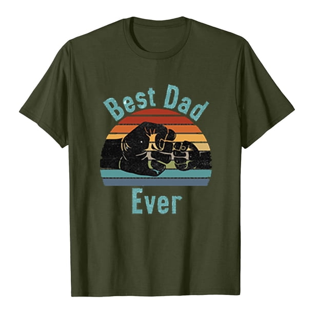 Puntoco Camiseta del día del padre Camiseta de manga corta con estampado de letras de verano para hombre y mujer Regalo para el padre Puntoco Puntoco-182