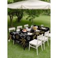 thumbnail image 3 of Outdoor Tablecloth with Umbrella Hole and Zipper, Snowflake Christmas Rectangle Table Cloth 60x84 Inch Waterproof Tablecloth, Winter Xmas Snow Simple Black Picnic Table Cover for Patio Camping, 3 of 7