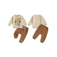 thumbnail image 2 of Baby Toddler Boys 2-piece Halloween Outfit, 6 12 18 24 Months 2T 3T 4T Long Sleeve Ghost Print Sweatshirt Tops with Sweatpants Clothing Set, 2 of 9