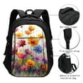 thumbnail image 3 of Disketp Colorful Wildflower Meadow Mochila de Viaje Estampada para Laptop con Puerto de Carga USB, Mochila Impermeable para Computadora – Regalo para Hombres y Mujeres, 3 of 7