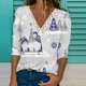 thumbnail image 1 of Pntutb Casual Mujer Cuello en V Verano Sexy Gradiente Estampado Regular Mujer Manga larga top Pntutb Pntutb-457, 1 of 5