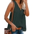 thumbnail image 3 of UVN Summer Tank Tops for Women V Neck Sleeveless T Shirts Loose Casual Basic Top, 3 of 7