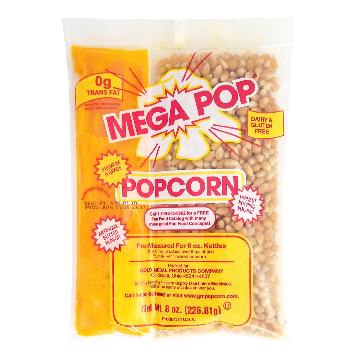 Gold Medal Mega Pop Popcorn Kit (6 oz. kit, 36 ct.)