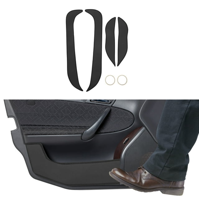 Pegatina antichoque de cuero para puertas del automóvil Unique Bargains para Honda XR-V 2015-2019, protector de borde lateral interior negro, 1 juego