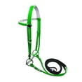 thumbnail image 3 of DYNWAVECA Horse Bridle with Rein Halter Headcollar Leadrope Horse Riding Rope Poll Strap for Lesson Course Path Dressage Arena Training 135mm, 3 of 10