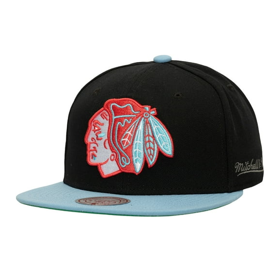 Men's Mitchell & Ness  Black Chicago Blackhawks Core Team Special Snapback Hat
