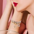 thumbnail image 4 of Fiudx Pulsera Tricolor, Pulsera Elástica de Estilo Marinero Vintage Moda, Cadete de Aleación de Maíz, Joyería para Damas, Ideal Bodas En La Playa, Regalo Perfecto para Amigas, Incluye 1 Juego., 4 of 4