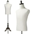 Bonnlo Male Dress Form, Male Mannequin Adjustable Height Torso Body Display and Sewing with