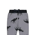 thumbnail image 6 of QEFJNO Toddler and Little Boys Cotton Pull On Active Jogger Pants Casual Sweatpants with Drawstring 1Pcs Black Dinosaur 3T, 6 of 6