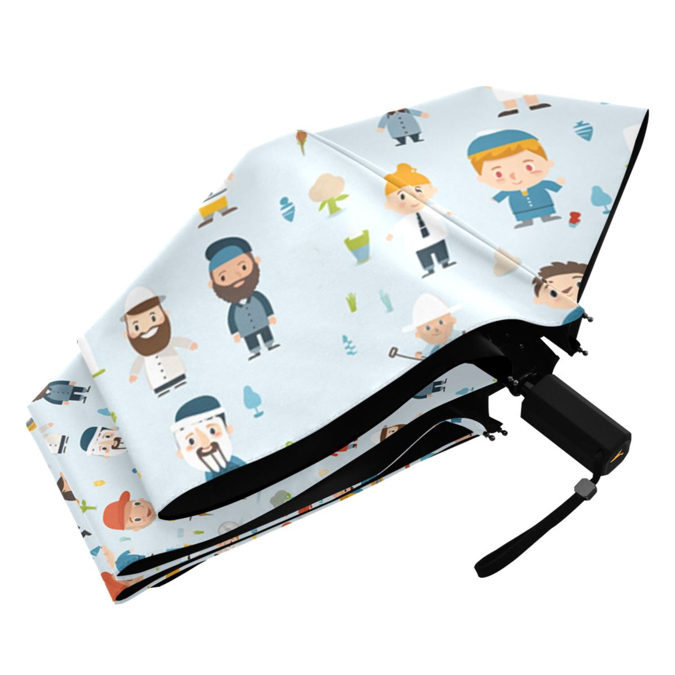 Various Character and Flower Compact Sun Umbrella Windproof Travel Umbrellas for Rain Strong Portable UV Protection