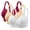 3PC#Red+Beige+White, variant on GERsome 3PCS Women's Push Up Bra No Underwire Comfortable Wireless Bras Padded Plunge Full Coverage