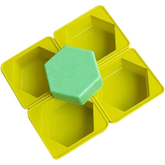ACDANC 4-Cavity Soap Mold Silicone Forms Making Handmade Hexagonal Aromatherapy Wax Plaster Epoxy Soap Silicone Diy Molds Supply Hexagonal Resin Keychain Molds