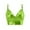 Green, variant on Women Bra Straps Pure Color PU Fabric Corset Bandeau Small Vest For Fashion Silver