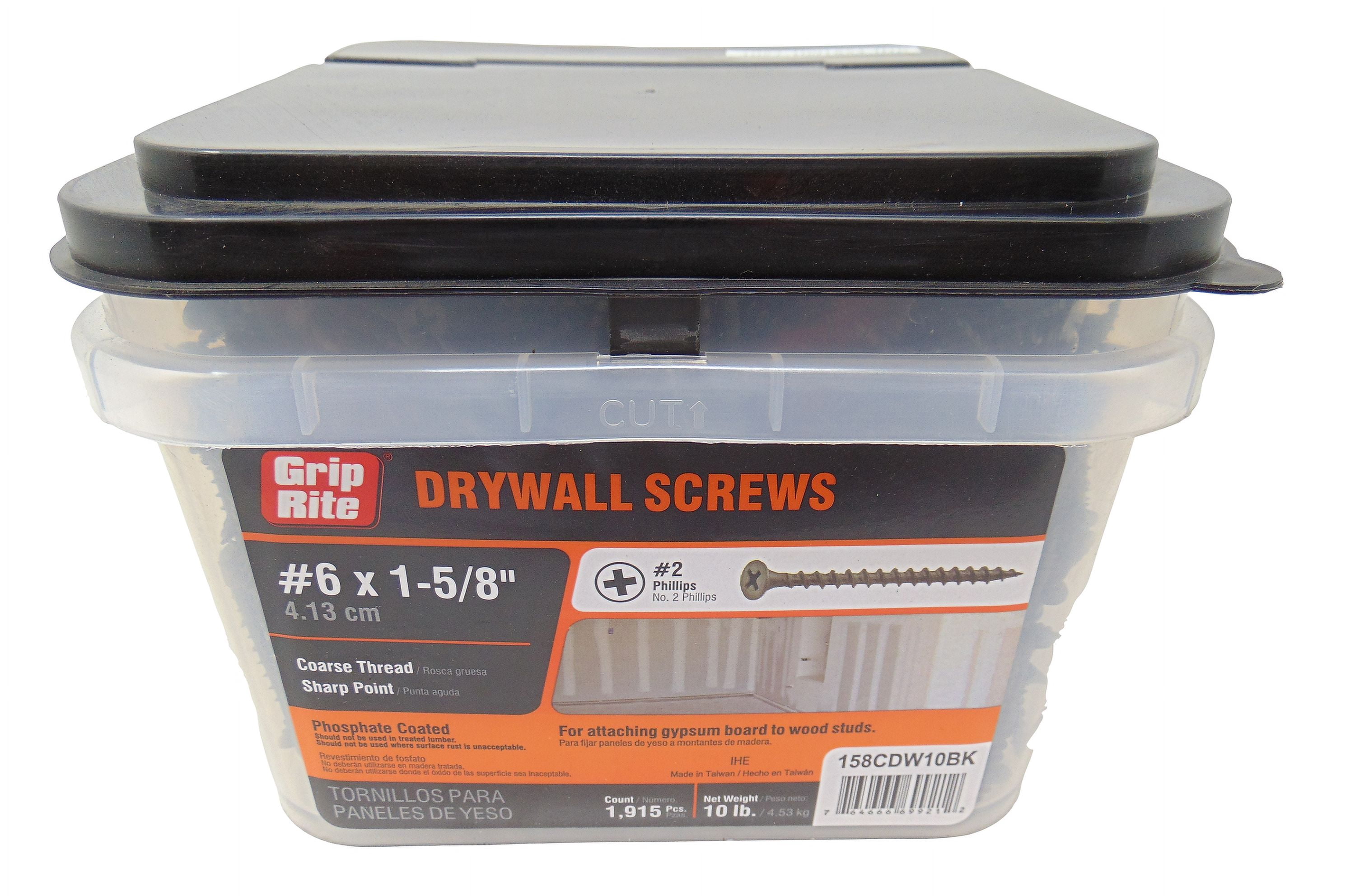 Primesource 158CDW10BK 1 x 1.06 in. Coarse Thread Phosphate Drywall Screw, Black