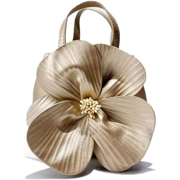 Mini Flower Evening Purse Floral Clutch Purses for Women PU Leather Evening Handbag with Chain Wedding Party Prom