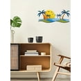 thumbnail image 5 of 11.81/17.7 inches Tropical Beach Metal Wall Decor Decorative Tropical Metal Wall Art Palm Tree Bathroom Decor Contemporary Coastal Wall Sculpture, 5 of 6