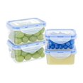 thumbnail image 1 of Set de recipientes para alimentos KIGI de plástico a prueba de fugas, 4 x 200 ml, 4 x 500 ml, 1 of 6
