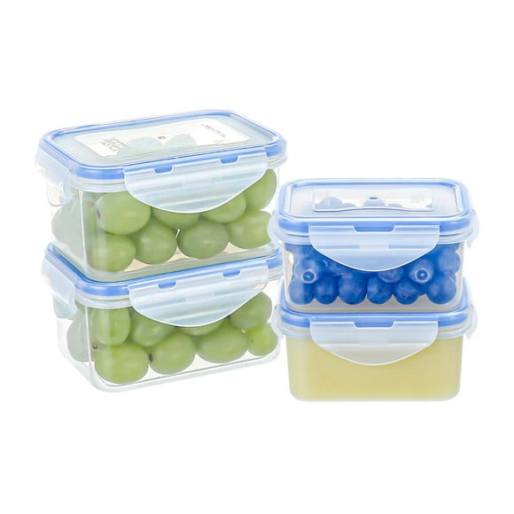 Set de recipientes para alimentos KIGI de plástico a prueba de fugas, 4 x 200 ml, 4 x 500 ml