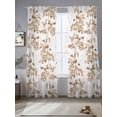 thumbnail image 2 of Vintage Plant Sheer Curtains 84 Inch Long 2 Panels, Yellow Leaves Nature Classic Farm Watercolor Light Filtering Rod Pocket Semi Sheer Curtains, Sheer Voile Drapes for Living Room Bedroom, 52"x84", 2 of 5