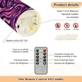 thumbnail image 5 of Zebra Print Flameless Candles 2 PCS with Remote Realistic Moving Flame LED Tapered Pillar Set for Home Decor, 5 of 7