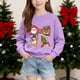 thumbnail image 4 of Sudadera sin capucha para niños, con estampado navideño, cuello redondo, manga larga, forro polar, para niños de talla mediana a grande, blusa de poliéster para niños., 4 of 6
