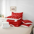 thumbnail image 6 of Homewish Red Love Heart Twin Bedding Sets 7-Piece for Teens, Romantic Valentines Day Bedding Comforter Set, Kawaii Cartoon Reversible Sheet Sets, Ultra Soft Bedroom Decor, 6 of 8