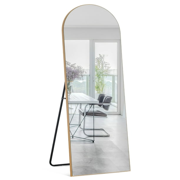 NeuType Wood Arch Full Length Mirror Floor Large Wall Mounted Bedroom
