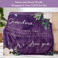 thumbnail image 3 of Grandma Gifts, Mother''s Day Blanket Gifts for Grandma, Grandma Birthday Gifts, Great Grandma Gifts from Granddaughter Grandkids, Grandma Blanket Soft Throw 60" x 50", Purple, 3 of 6